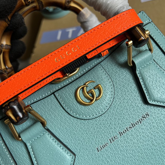 Gucci官網2022新款Aria-時尚詠歎調系列女包 古馳原廠皮竹節小號手提包702732 gqy4677